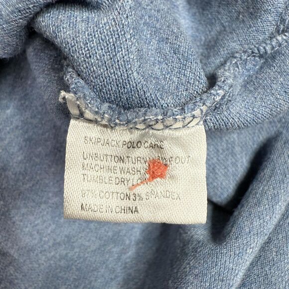 Southern Tide Shirt Mens XL Blue Pique Skipjack Polo Classic Short Sleeve Casual - Picture 9 of 10